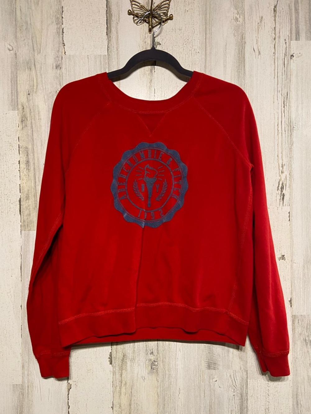 Abercrombie & Fitch Red Blue Sweatshirt Large